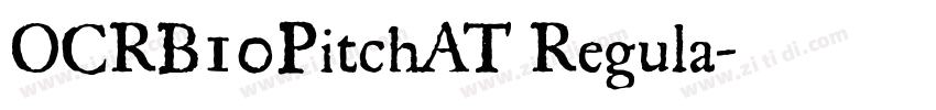 OCRB10PitchAT Regula字体转换